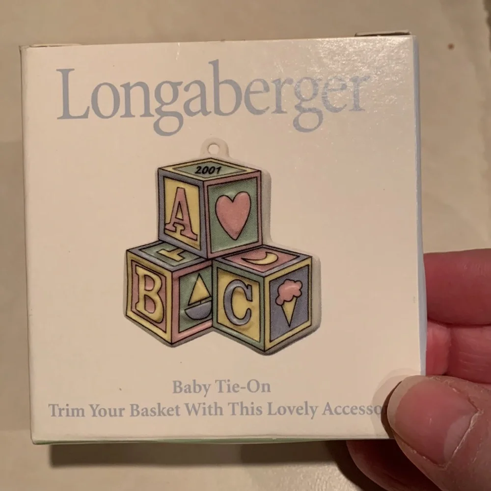 Longaberger Baby Tie-On, 2001, NIB